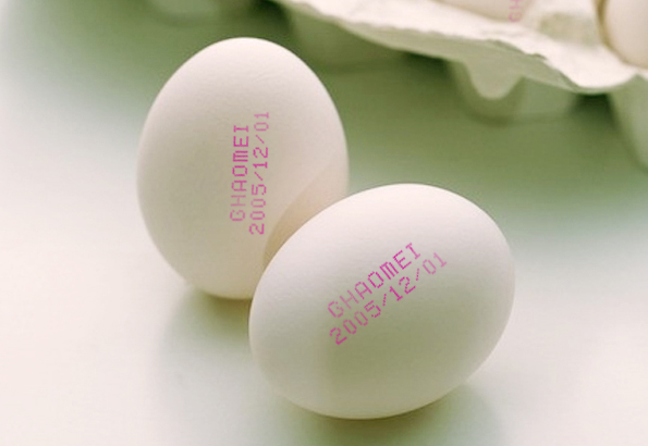 鸡蛋喷码机出现散点是什么原因?